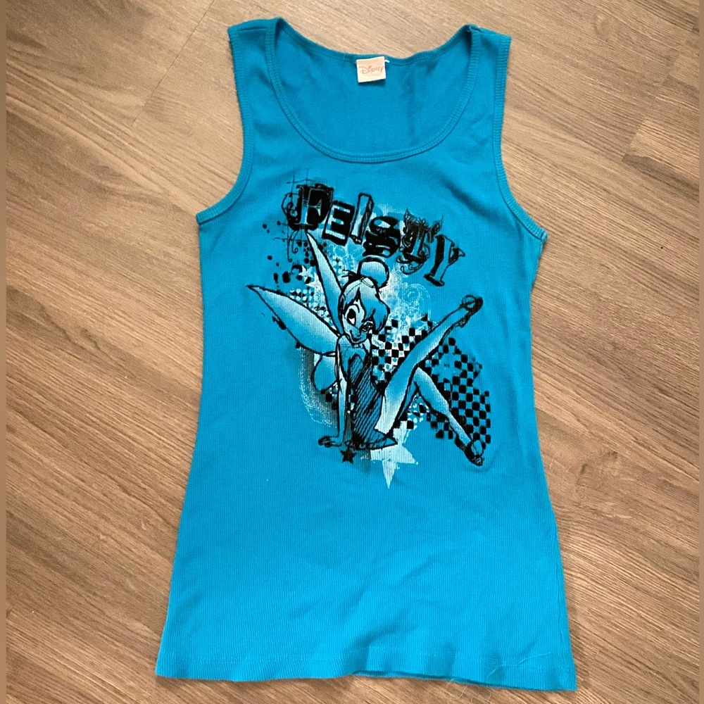 Disney Blue Tinker Bell Graphic Tank